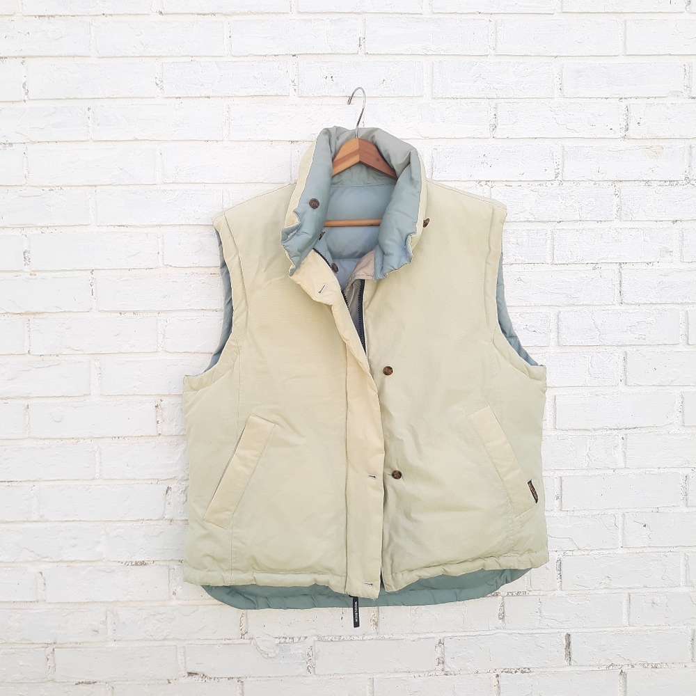 Woolrich Cream and Gray Reversible Vest